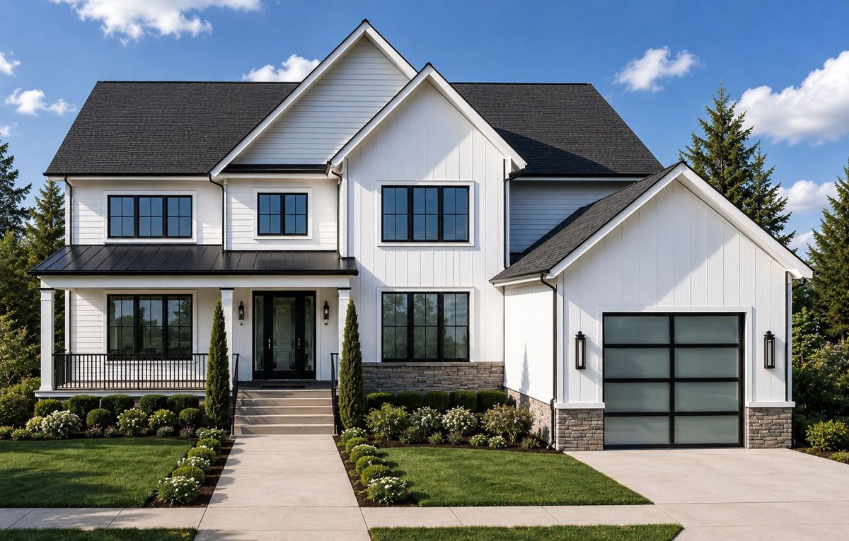 Modern farmhouse model home